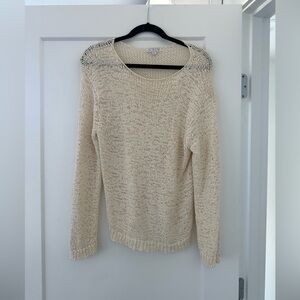 J. Crew Women's Cream Knit Sweater